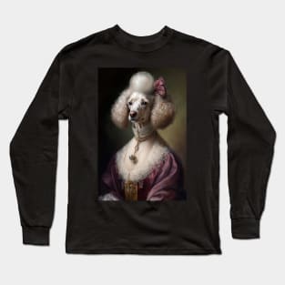 The Comtessa of the Chateau - Classic Poodle Portrait Long Sleeve T-Shirt